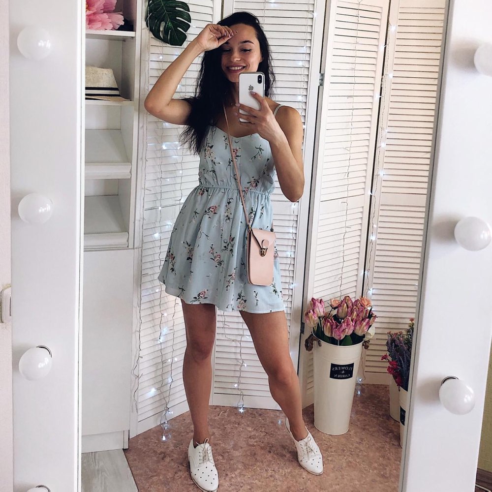 Bohemian Print Thin Strap Sleeveless Dress